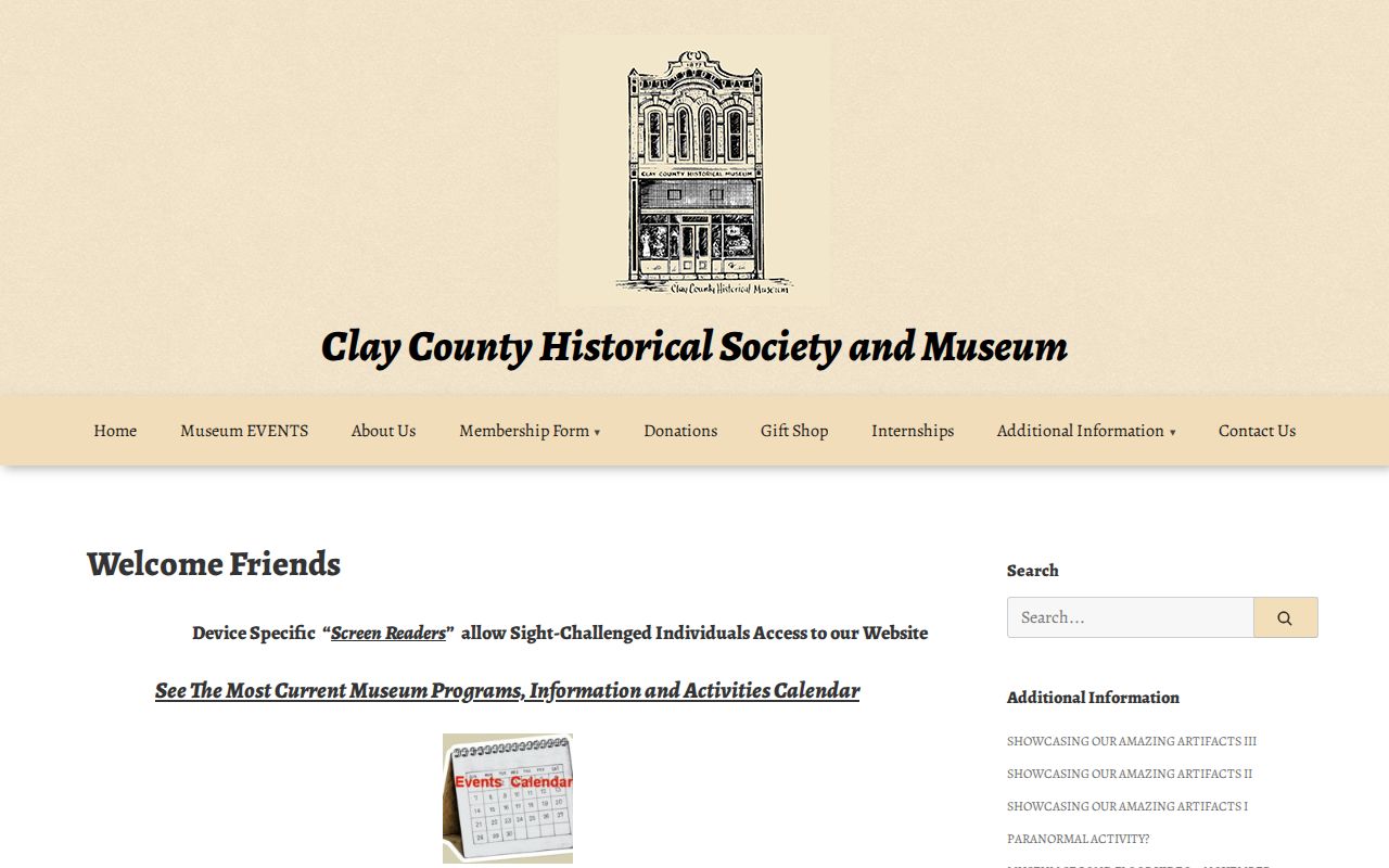 Clay County city directory historical context at the Clay County Historical Society