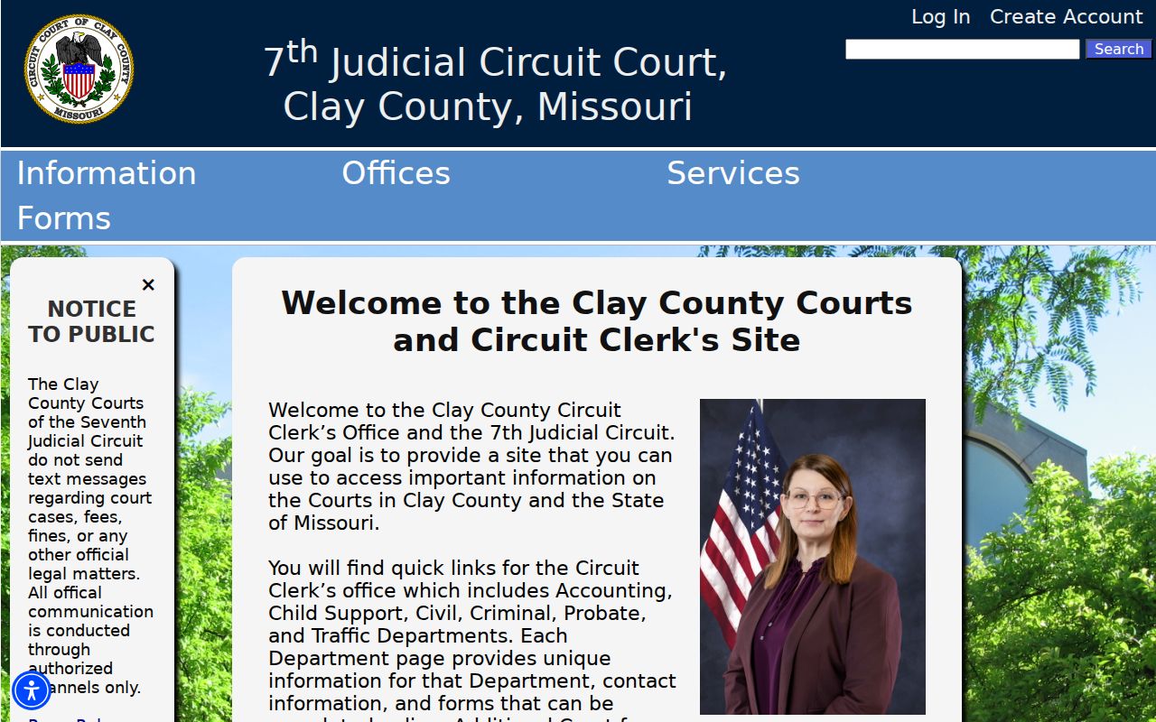 Clay County residents directory Circuit Court access
