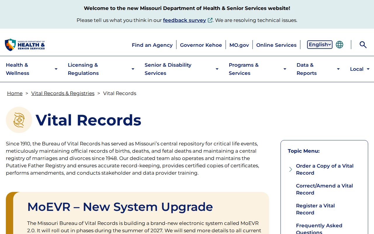 Clay County residents directory Missouri vital records office