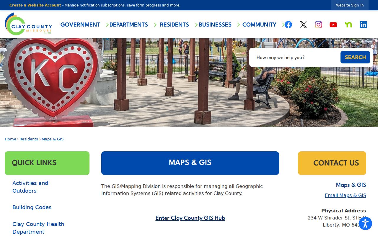 Clay County street directory Maps and GIS office